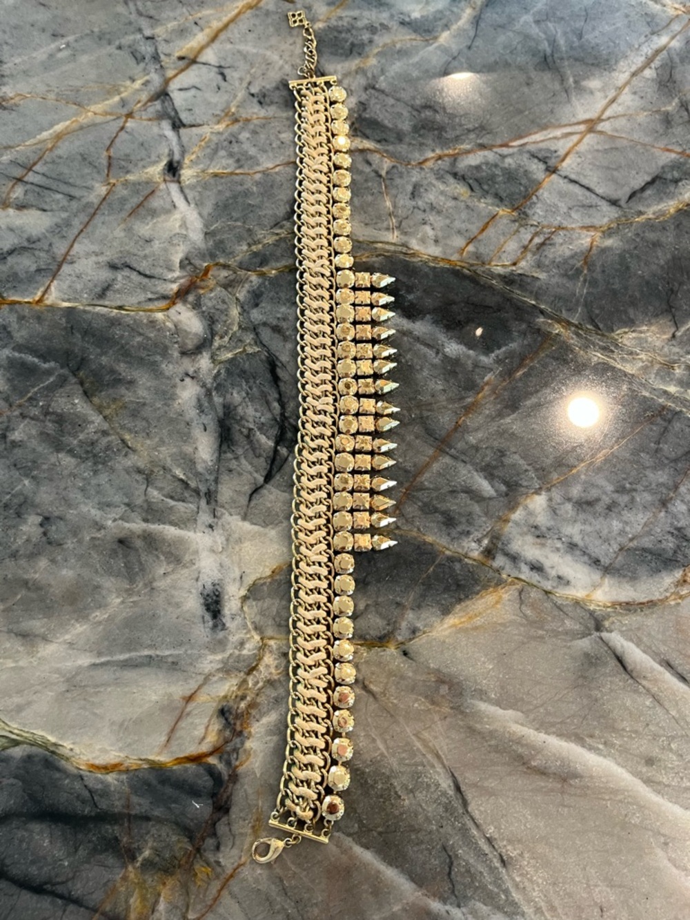 BCNG Gold Statement Collar Necklace - Women Jewelry - Picture 3 of 7